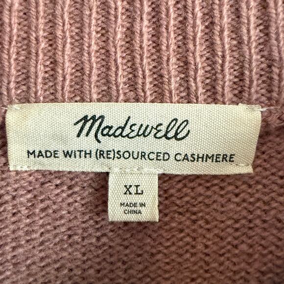 MADEWELL | Camel (Re)sourced Cashmere Belleville Sweater Wide sleeve | XL - Picture 5 of 9